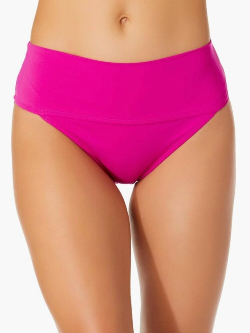Anne Cole Pink Women S High-Waist Soft-Band Bikini Bottom Pink Size XS 11889